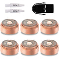 Buy now Replacement Heads for Flawless Facial Hair Remover, Replacement Blades for Finishing Touch Flawless Hair Removal Gen 2, 6 Count 18k Gold Heads with Storage Bag Rosegold-6pcs at indiglob india