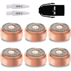 Buy now Replacement Heads for Flawless Facial Hair Remover, Replacement Blades for Finishing Touch Flawless Hair Removal Gen 2, 6 Count 18k Gold Heads with Storage Bag Rosegold-6pcs at indiglob india