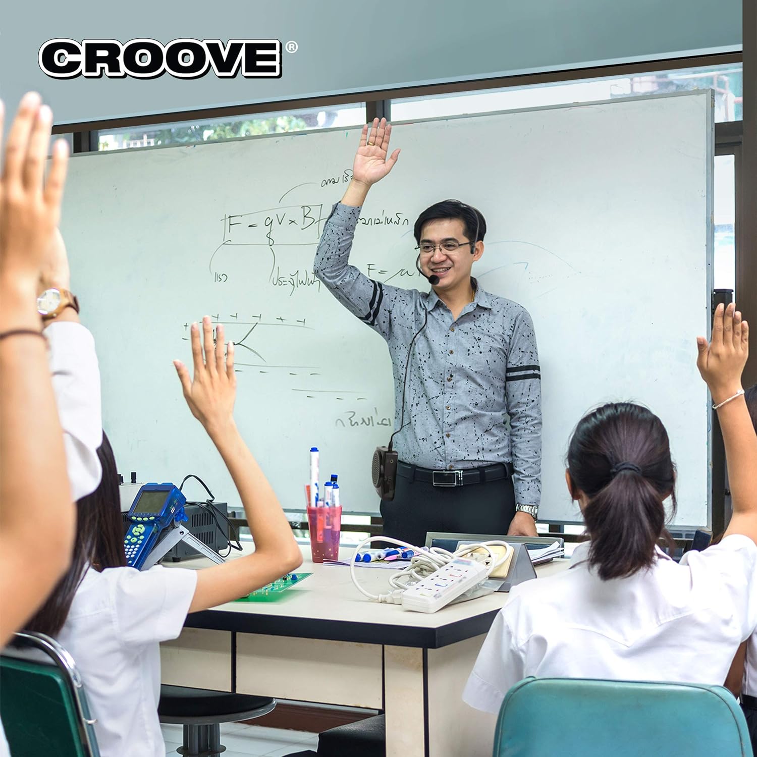 Buy now Croove Rechargeable Voice Amplifier, with Waist/Neck Band and Belt Clip, 20 Watts. Very Comfortable Headset at indiglob india
