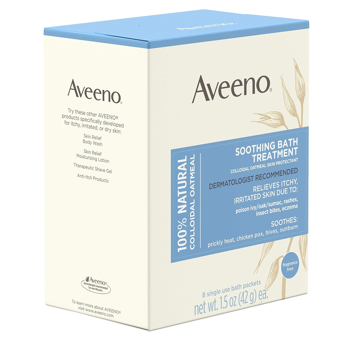 Buy now Aveeno Soothing Oatmeal Bath Treatment 8 ct, 3pk at indiglob india