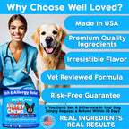 Well Loved Dog Allergy Chews, Dog Allergy Relief, USA Made, Vet Developed