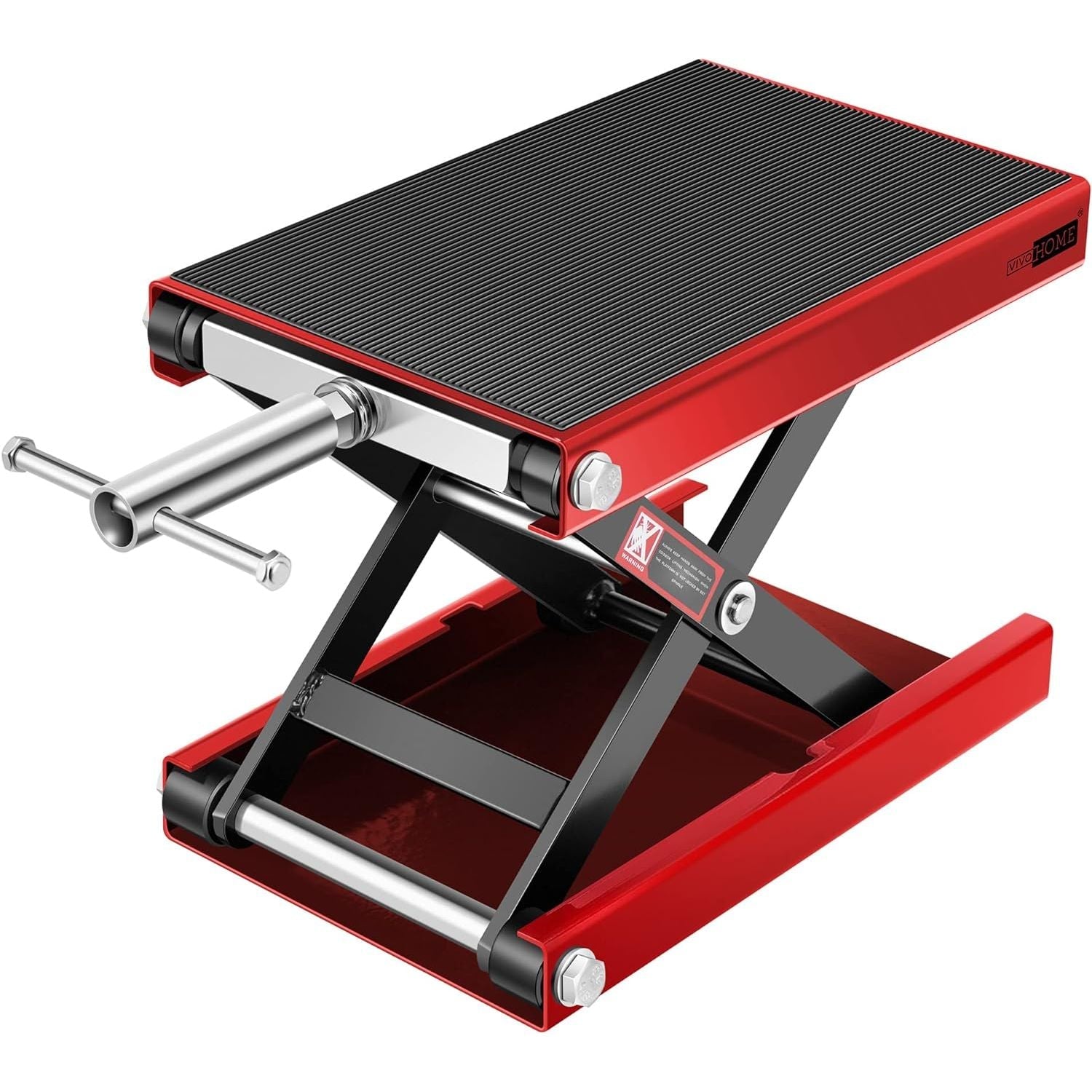 Buy now VIVOHOME Motorcycle Lift Scissor Jack Steel Wide Deck Hoist Crank Center Stand 1100 LBS Capacity for Motorcycles, ATVs, Dirt Bikes Red at indiglob india