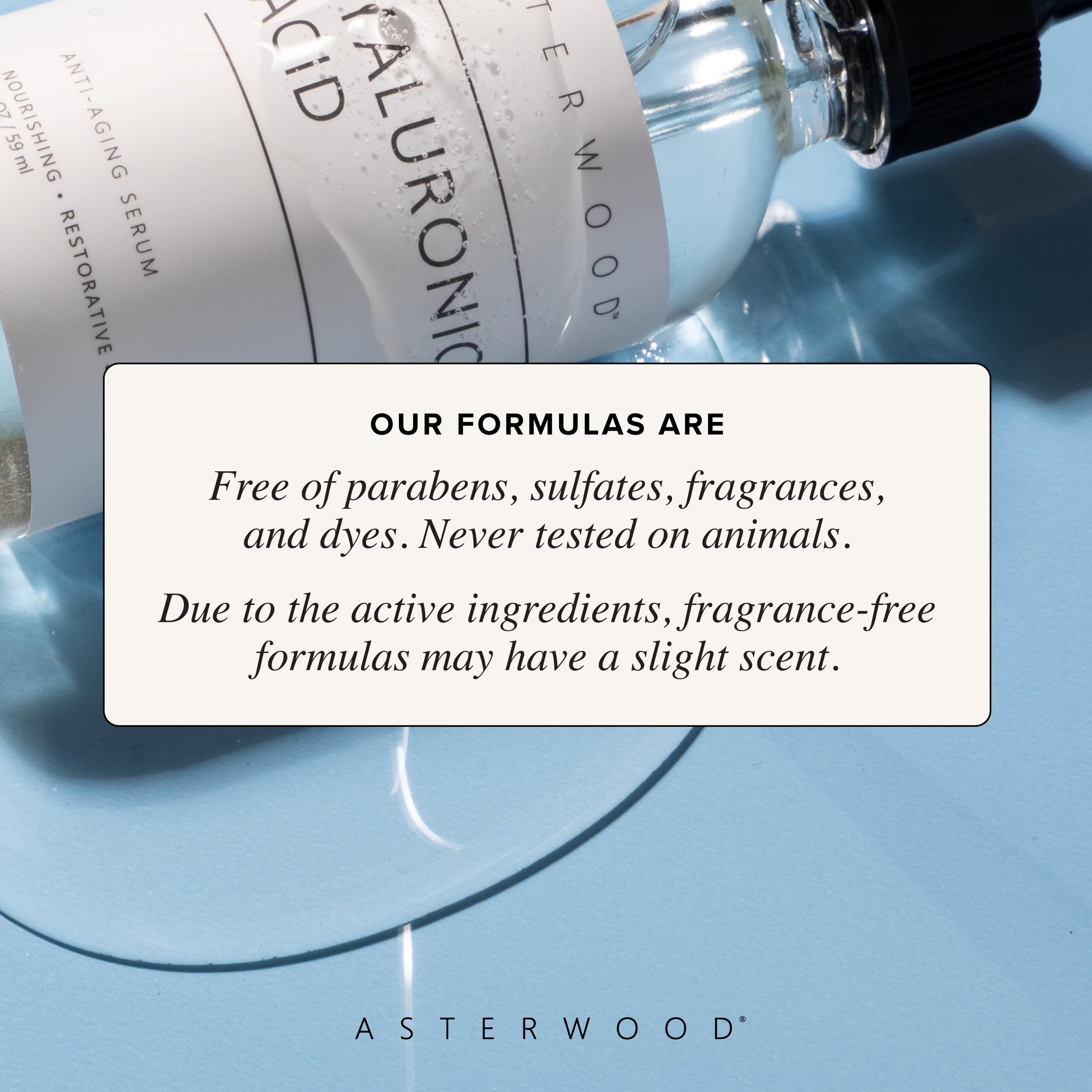Asterwood Pure Hyaluronic Acid Serum for Face, Anti-Aging & Hydrating | Deep Hydrating, Plumping & Smoothing Serum, Cruelty-Free, Fragrance-Free & Vegan, 8 Fl Oz