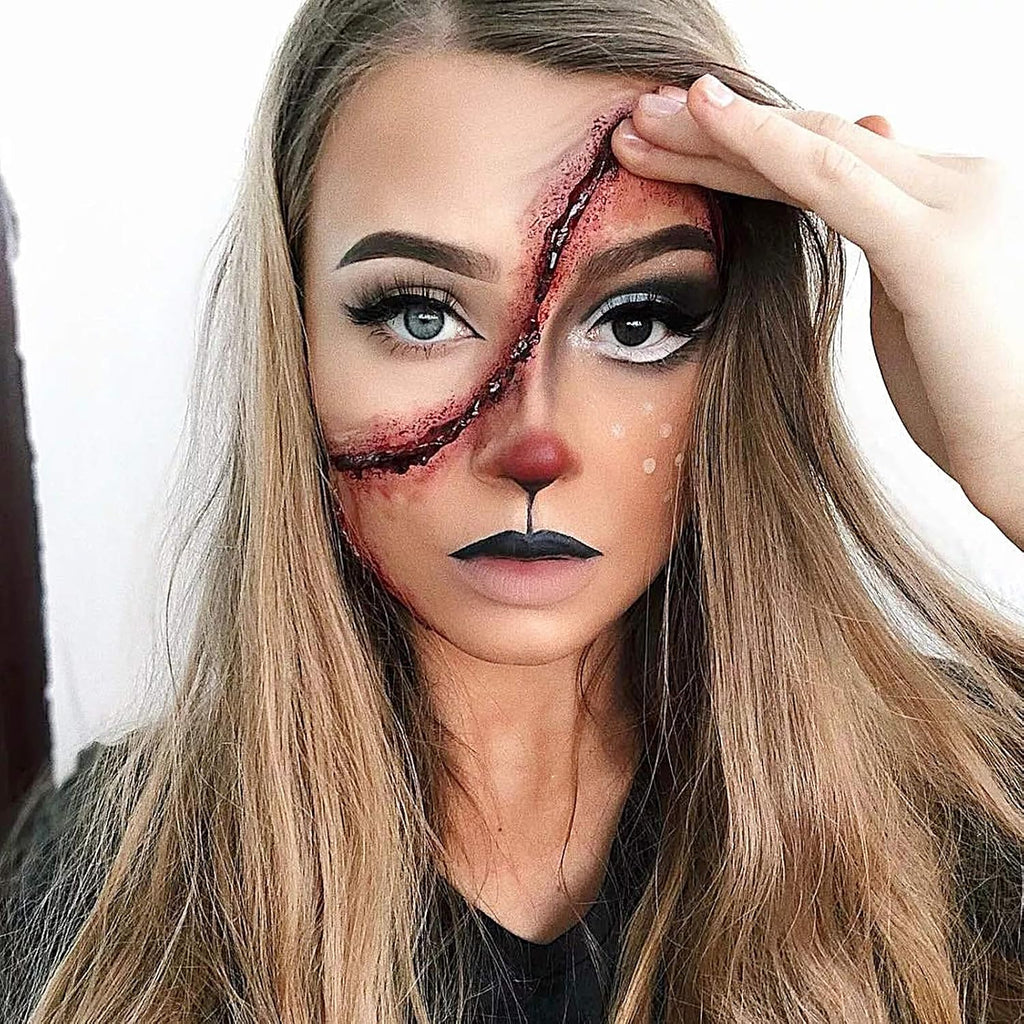 Buy now MEICOLY 3pcs SFX Special Effects Makeup Kit - Fake Nose Putty, Scar Wax, Fake Blood Scab Gel, Dark at indiglob india