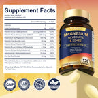 9-in-1 Magnesium Glycinate 500mg + Vitamin D3 5000 IU & K2 Complex - High Absorption - Healthy Stress, Sleep, Muscle Function, Bone Health & Energy Supports | Non-GMO, Gluten-Free 120 Softgels