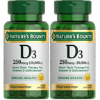 Nature's Bounty Vitamin D for Immune Support, 72 Softgels | Vitamin D Provides Immune Support and Promotes Healthy Bones, 10000IU