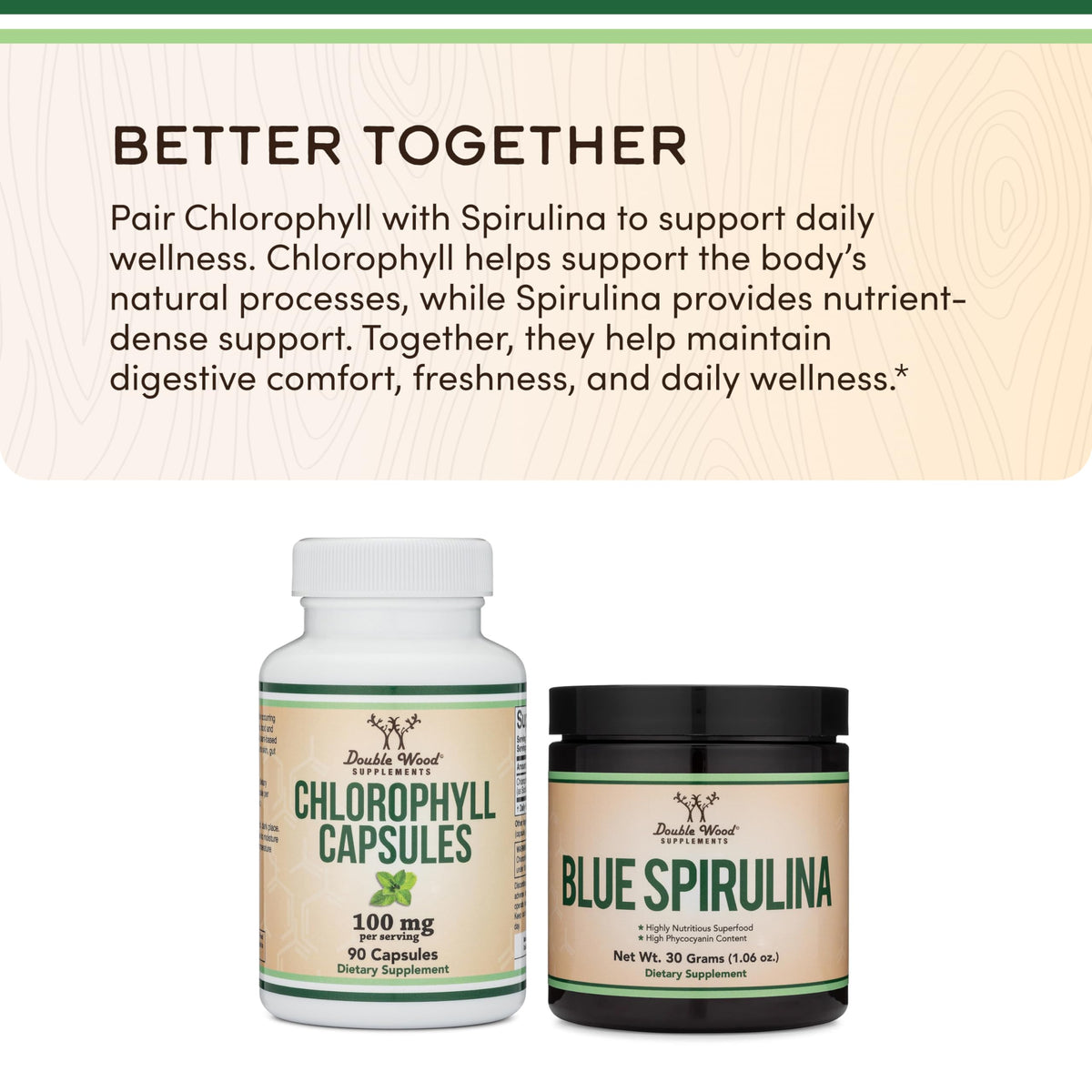 Chlorophyll 100mg, Supports Internal Freshness + Digestion, 90 Capsules
