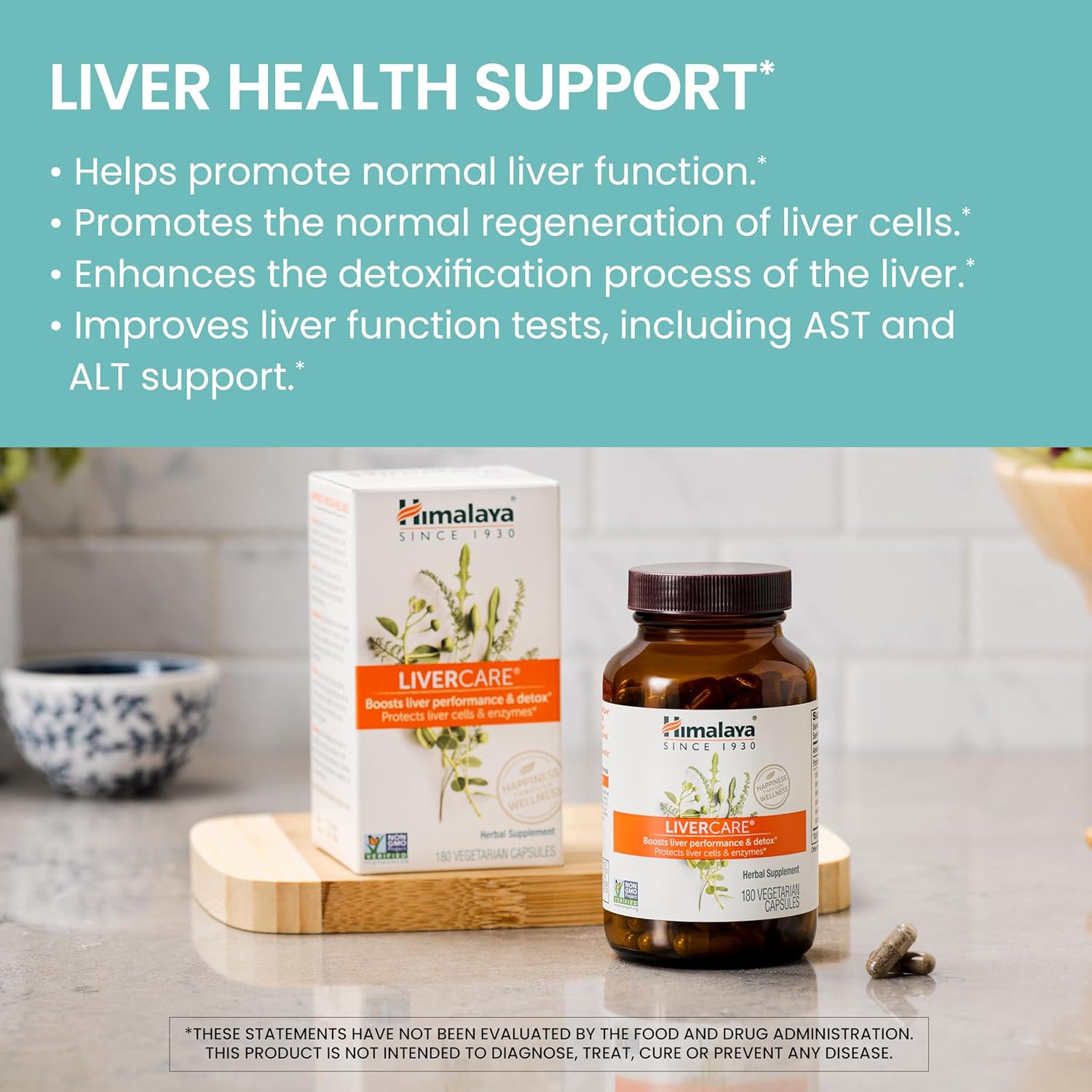 Buy now Himalaya LiverCare, 90 Day Supply - Herbal Liver Support Promoting Waste Elimination, Liver Cleanse, Detox, and Bile Production - Vegan, Non-GMO, Gluten Free, 375 mg, 180 Capsules at indiglob india