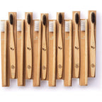 Buy now Greenzla Bamboo Toothbrushes for Adults â€“ 12 Pack Wooden Toothbrush Set with Charcoal-Infused Soft Bristles, Natural Oral Care for Daily Use at indiglob india