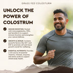 Ancestral Supplements Grass Fed Beef Colostrum Supplement, 3000mg, 180 Ct | Bovine colostrum capsules support immune health, gut health, athletic performance and healthy iron levels.