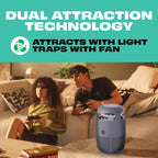 STEM Flying Insect Fan Trap for Indoor Bug Control, Attracts Mosquitoes, Fruit Flies, and House Flies, Plug-in Fan with UV Light, Starter Kit Includes 1 Device and 10 Glue Traps