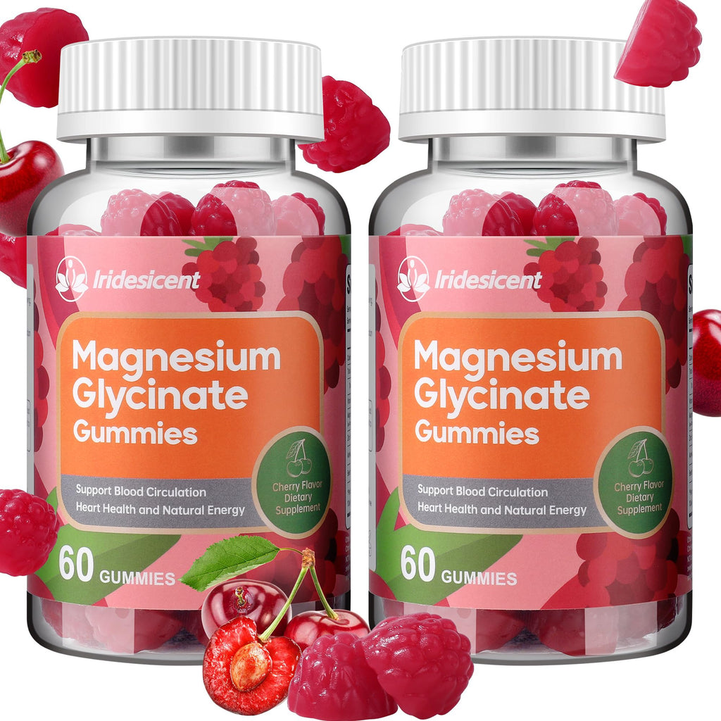 600mg Magnesium Glycinate Gummies, 120 Count | Magnesium Glycinate & Citrate Blend with Ashwagandha & Zinc, Sugar Free Vegan Cherry Gummies, 60-Day Supply