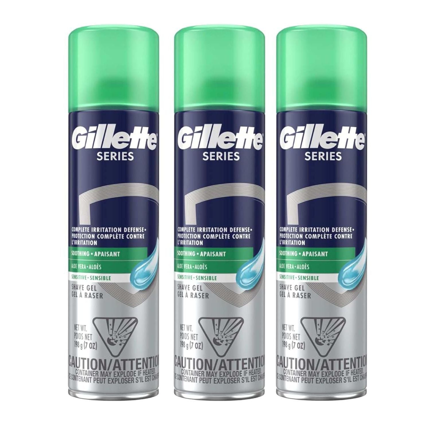Buy now Gillette Series 3X Sensitive Shave Gel, Hydrates, Protects and Soothes Sensitive Skin, 7 Ounce (Pack of 6) 7 Ounce (Pack of 3) Aloe Vera at indiglob india
