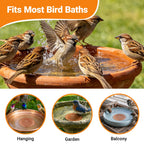 Bird Bath Copper Disk, 0.6mm Reinforced 99.99% Pure Copper Cleaning Disk with 4-Point Support, for Physical Safe Clean Water All-Season, Universal Fit for Outdoor Birdbaths, Bowl, Bird Bath Solar