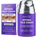 MAREE Face Moisturizer – Firming & Lifting Face Cream for Women with Collagen, Retinol & Hyaluronic Acid – Day & Night Anti-Aging Facial Wrinkle DD Cream Moisturizer for Dry Skin – Purple