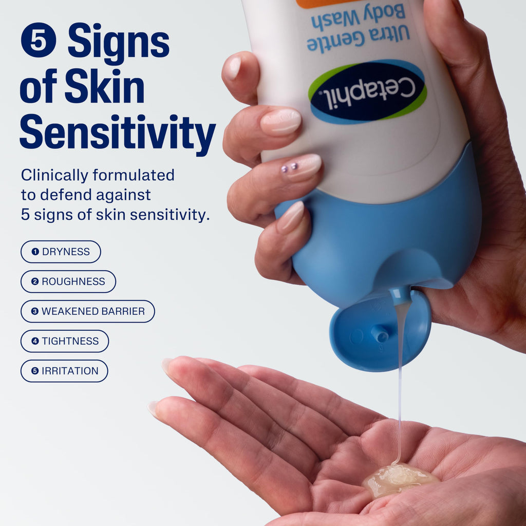 Cetaphil Ultra Gentle Refreshing Body Wash, Hypoallergenic, 16.9oz | Hypoallergenic, Fragrance-Free, Aloe Vera, Calendula, Vitamin B5, Moisturizing, Dermatologist Tested, Dry To Normal Skin