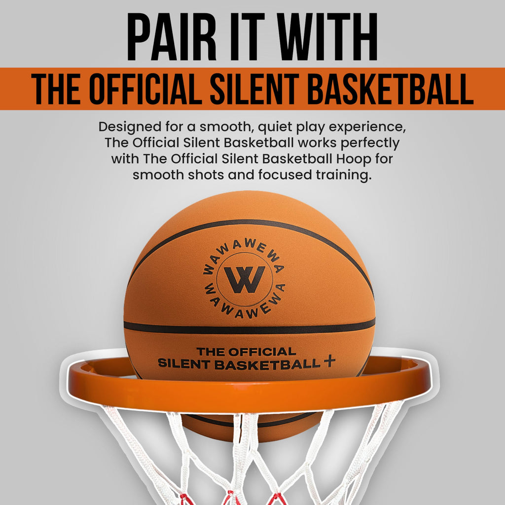 WAWAWEWA The Official Silent Basketball Hoop Wall-Mounted Indoor Rim 12"