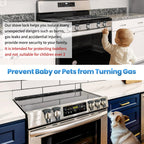 5-Pack Gas Stove Knob Locks for Toddler Safety, Durable Design Knob Safety Covers, Child Proof Oven Knob Locks, Prevent Accidental Touch(Black)