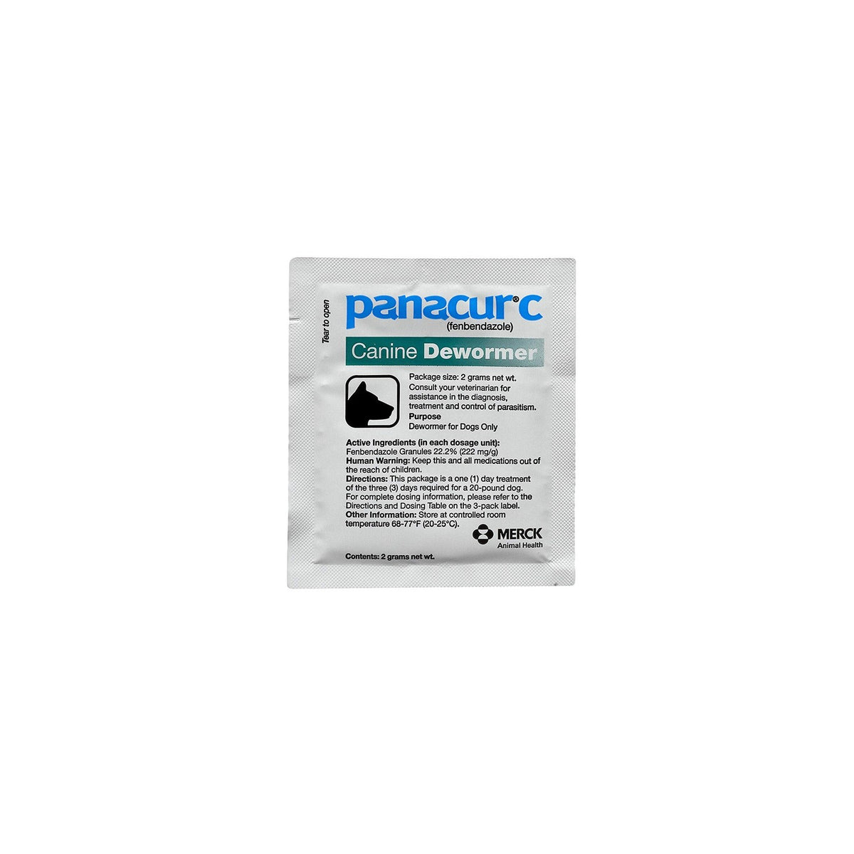 Panacur C Canine Dewormer (fenbendazole), 2 gram,White