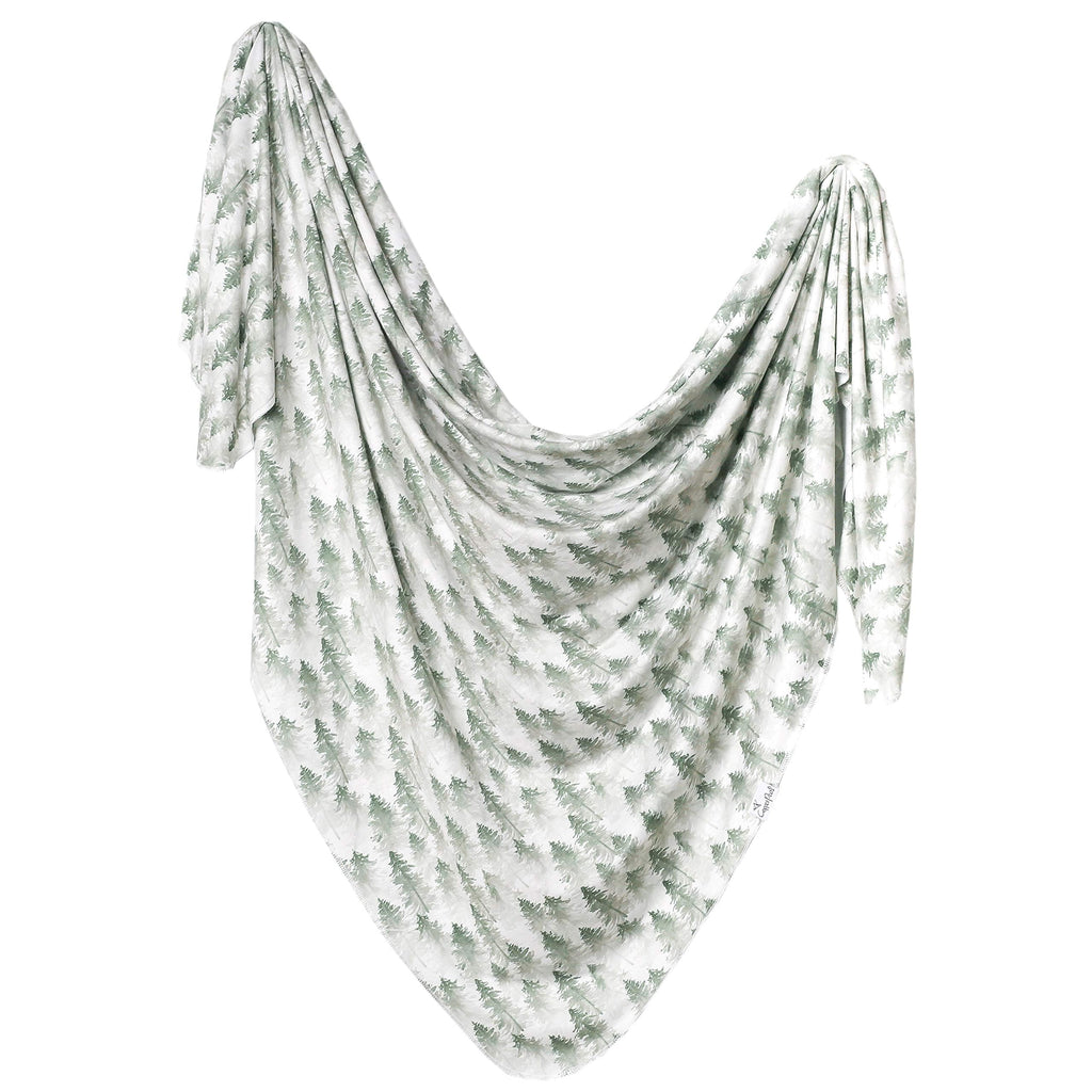 Buy now Copper Pearl Large Premium Knit Baby Swaddle Receiving Blanket Evergreen at indiglob india