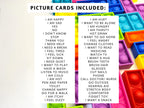Plastic Communication Cards, 60 Basic Communication, Special Needs, Autism, Toddler, Hospital Cards, Non Verbal Speech Therapy, Senior
