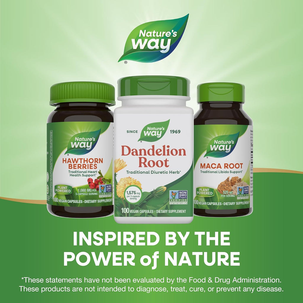 Buy now Nature's Way Dandelion Root, Traditional Diuretic Herb*, Vegan Dandelion Root Capsules, 100 Count (Packaging May Vary) at indiglob india