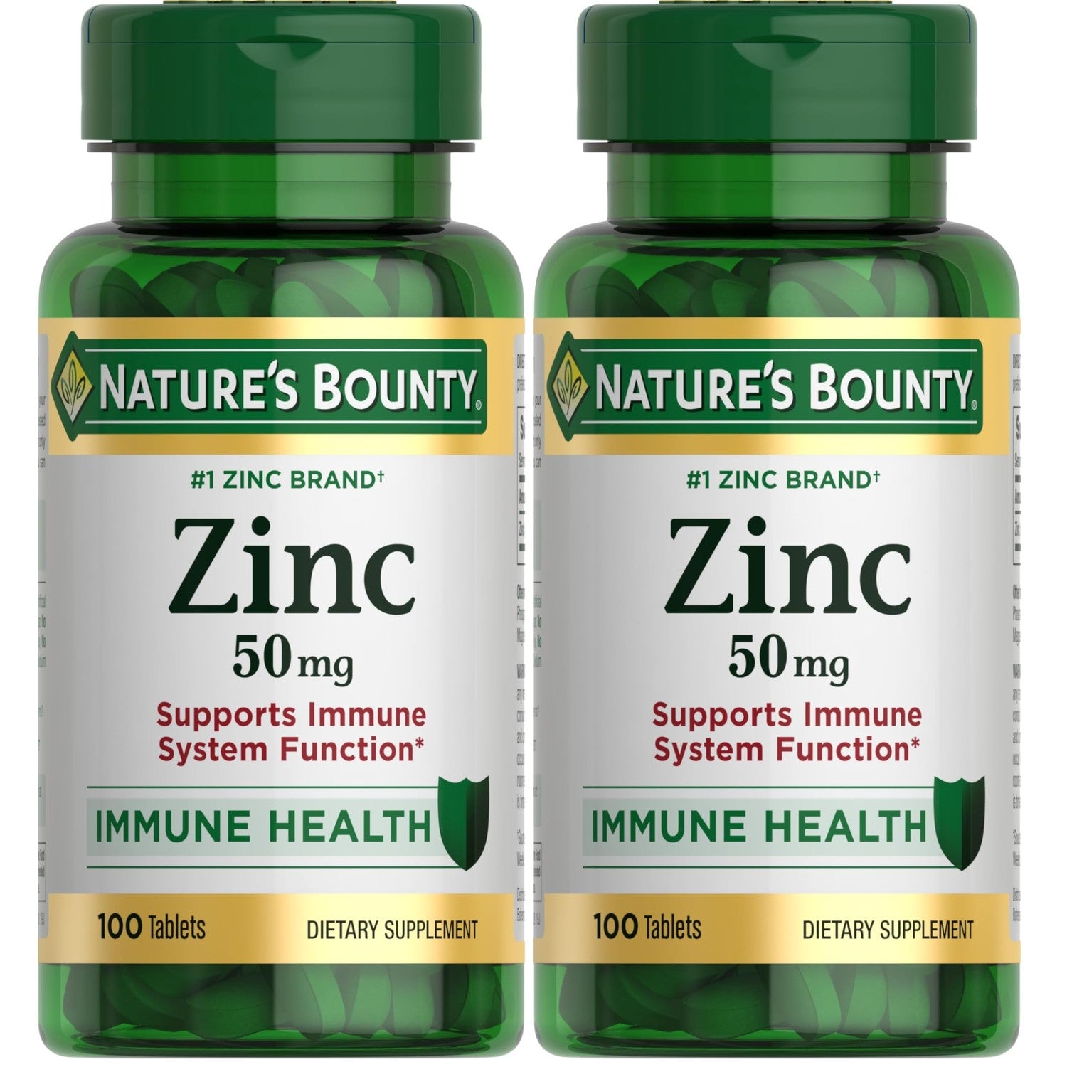 Nature’s Bounty Zinc 50mg, Immune Support & Antioxidant Supplement, Promotes Skin Health, 1 Caplet Per Day, Gluten Free, 250 Vegetarian Caplets
