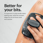 Buy now MANSCAPEDÂ® The Body Buffer Premium Silicone Scrubber for Nourishing, Cleaning & Exfoliating Your Skin - Lather Boosting Bristles with Ergonomic No-Slip Handle, Long-Lasting & Easy to Clean (1-Pack) at indiglob india