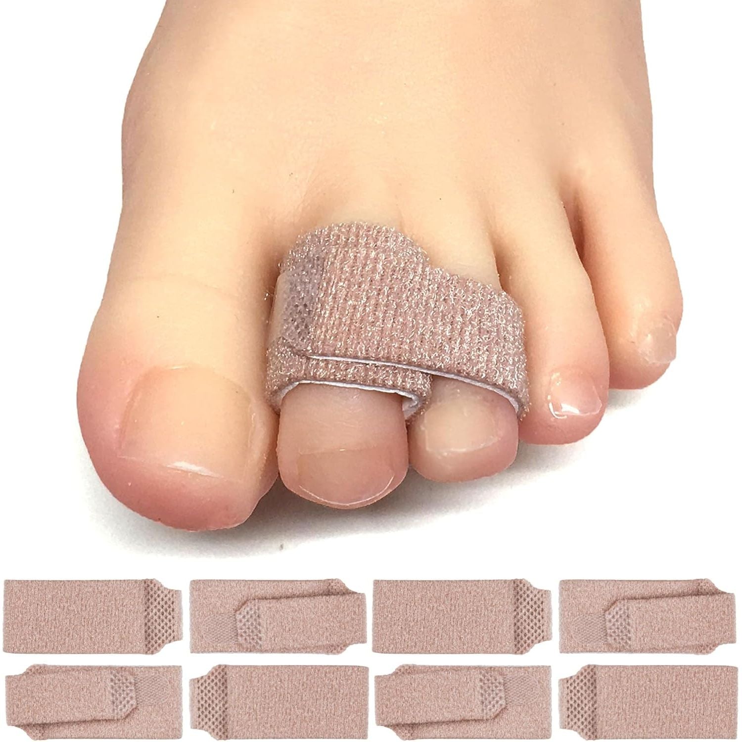 Buy now ZenToes Hammer Toe Corrector for Women & Men - Reusable Fabric Buddy Wraps for Broken Toes - Cushioned Toe Splint for Protection & Recovery & Hammertoe Straightener - 4 Count (OSFM, Beige) OSFM (8 Count) Original Support Beige at indiglob india