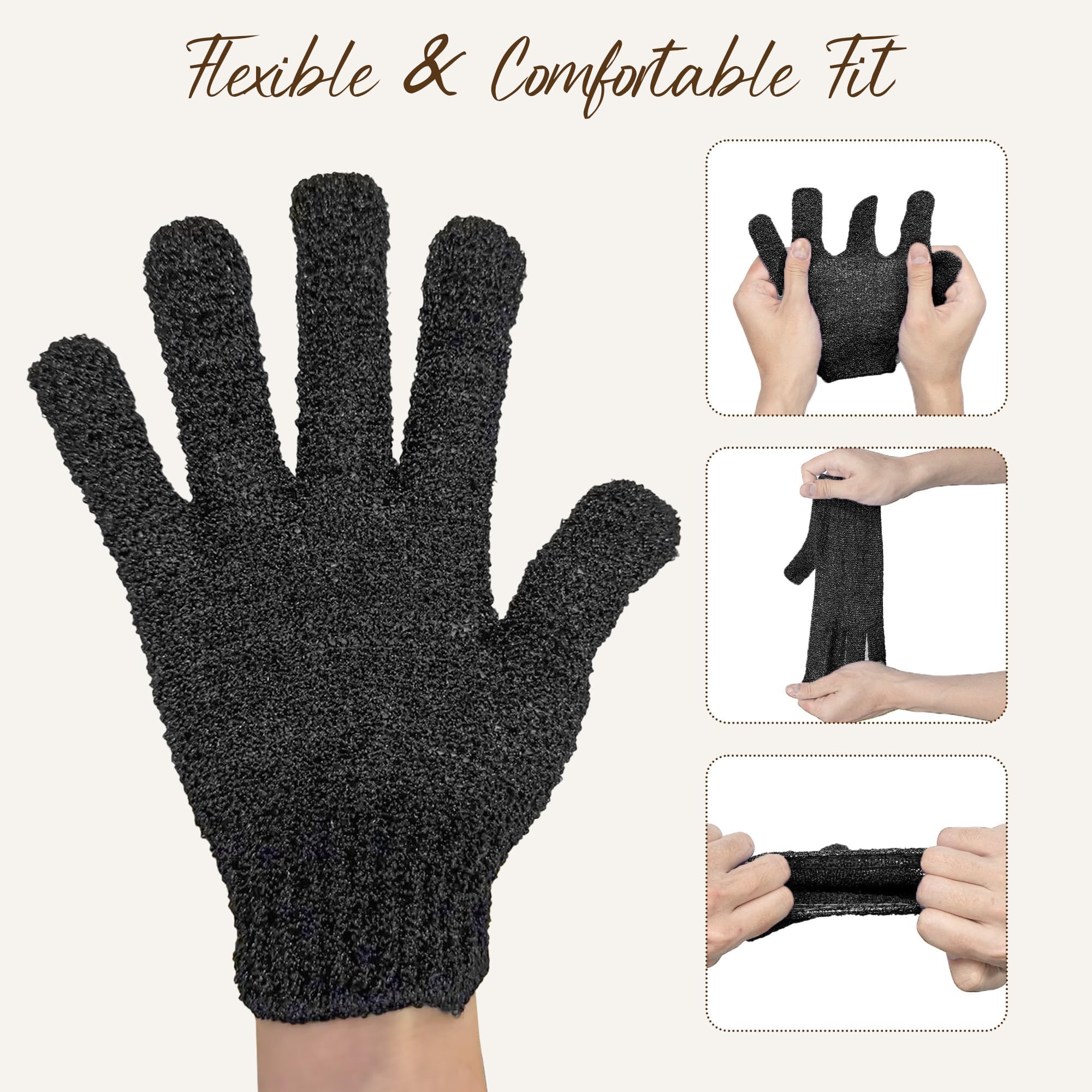 12 Pcs Exfoliating Gloves, Exfoliating Body Scrubber Exfoliator, Korean Exfoliating Mitt, Dead Skin Remover, Exfoliate Bath Shower Gloves, Moroccan Hand Body Scrub Mitt, Loofah Wash Cloth Washcloth | exfoliating