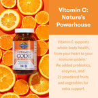Garden of Life Vitamin Code Raw Vitamin-C, 500mg Whole Food VIT-C Capsules + Fruit & Veggie Blend & Probiotics, Supplements for Adults, Vegan, Gluten Free, 120 Capsules, (Pack of 6)