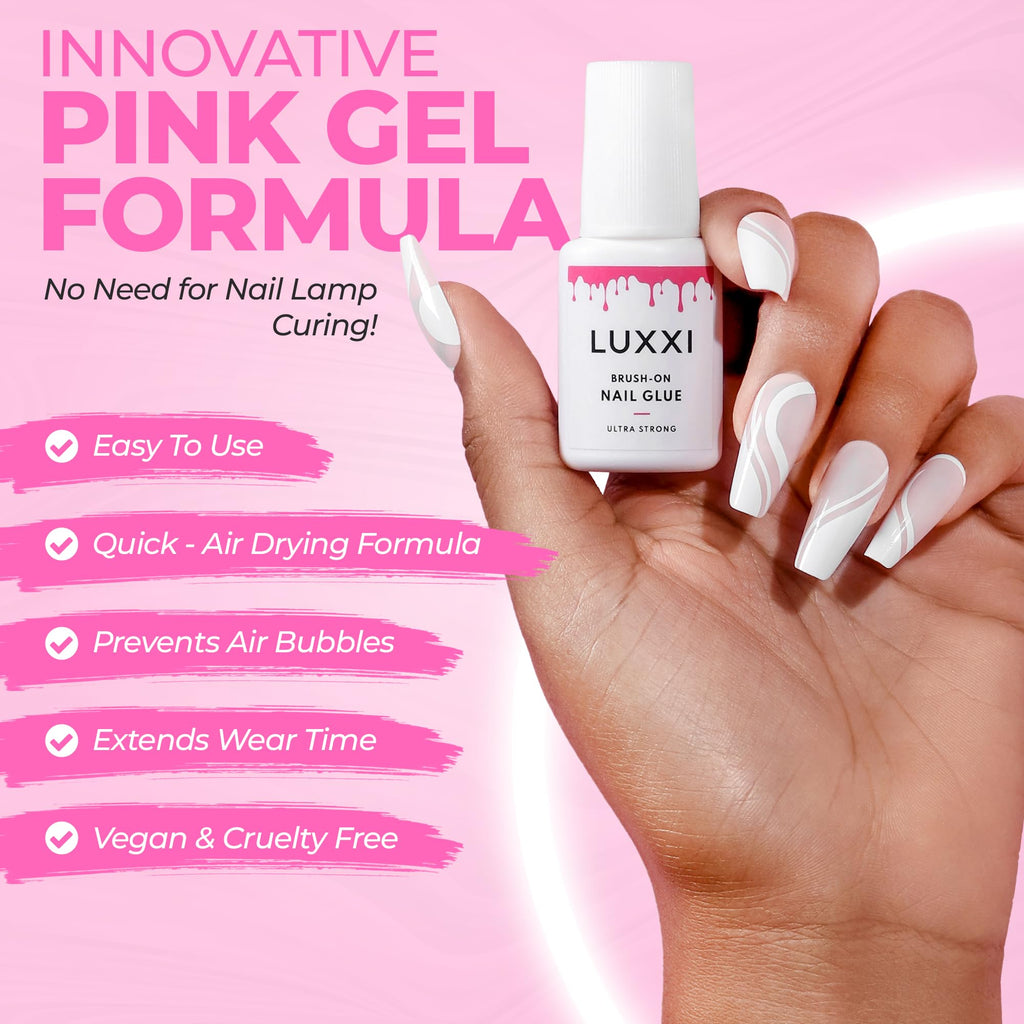 Brush On Nail Glue for Press On Nails, Quick Dry Ultra Strong - 7ml | Quick Dry, Ultra Strong