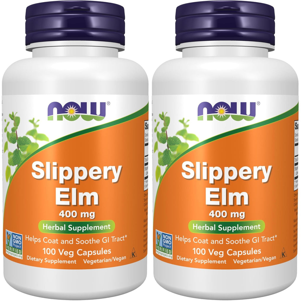 Now Foods Slippery Elm, 100 Caps 400 mg