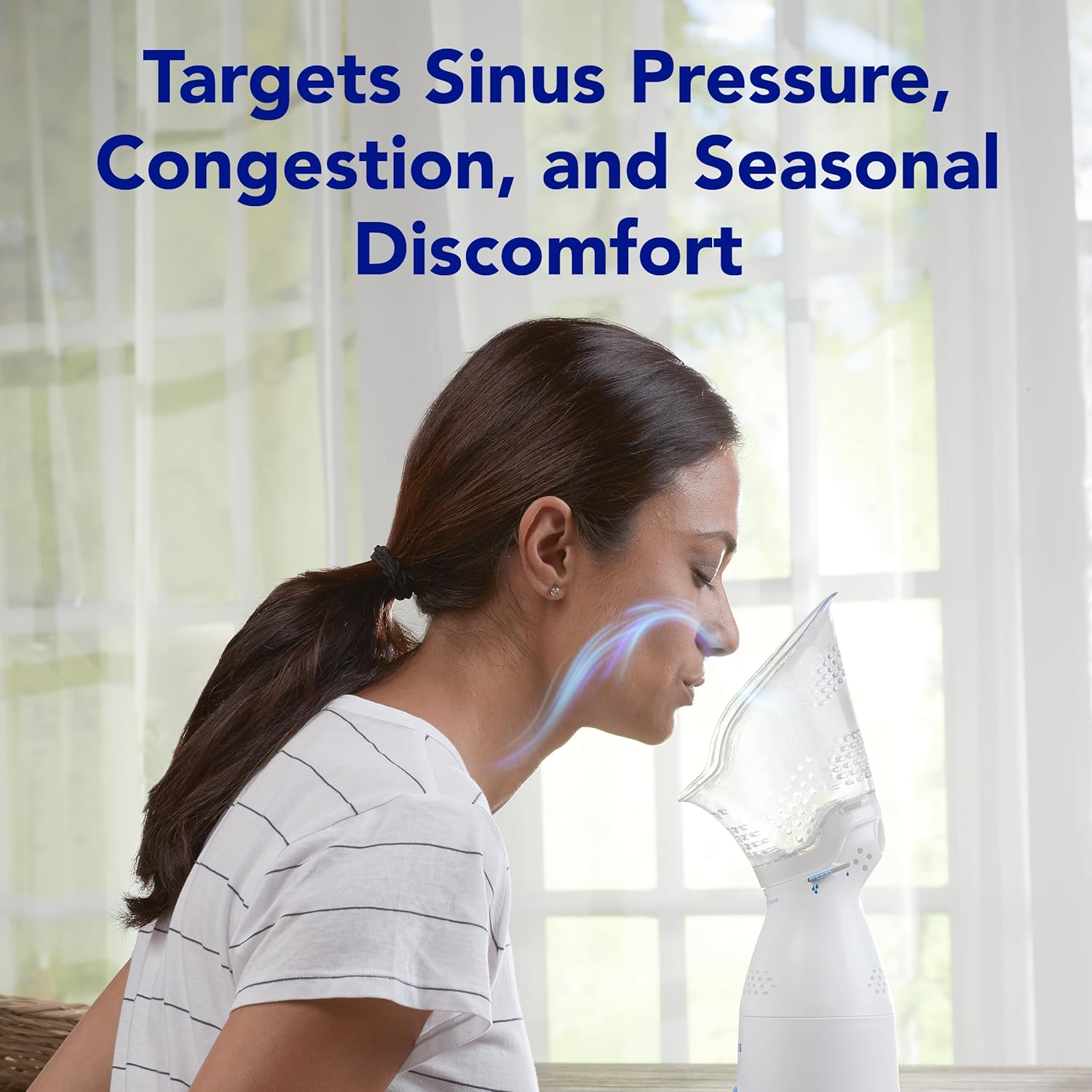 Buy now Vicks Sinus Inhaler - Non-Medicated Steam Relief for Allergies, Congestion, Cough & Colds, Vocal Steamer, Soothes Nasal & Throat Passages, Works with VapoPads (1 Included) at indiglob india