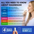 Magnesium Glycinate 500mg - VIT. B6 & D3 - Sleep, Muscle & Heart - 120 Caps | Magnesium Bisglycinate - Chelated High Absorption with Black Pepper - Magnesium for Women & Men - Lab Tested & Non-GMO