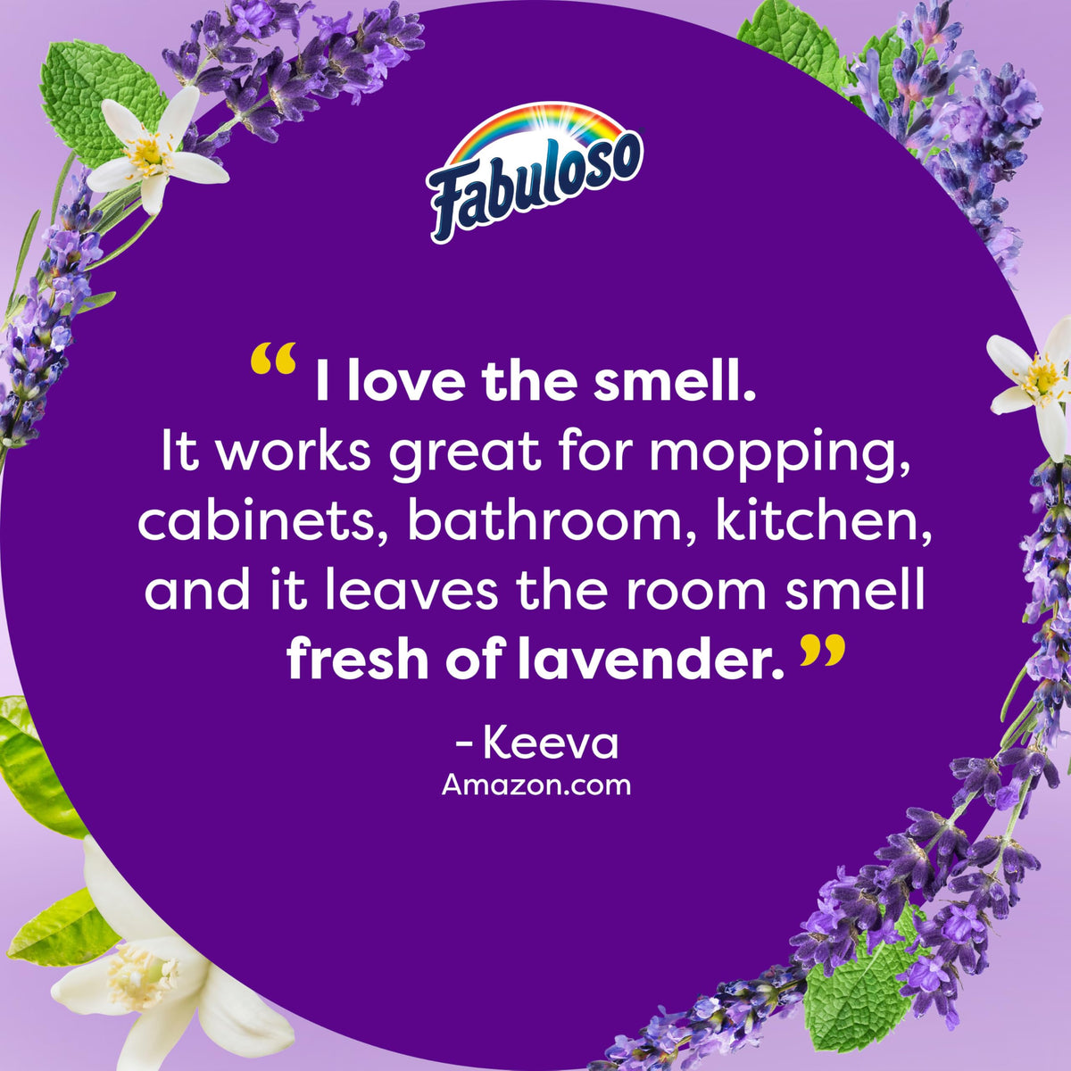 Fabuloso 2X Multi-Purpose Cleaner, No Rinse Floor Cleaner, Long-Lasting Freshness, Lavender Scent, 128 fl oz