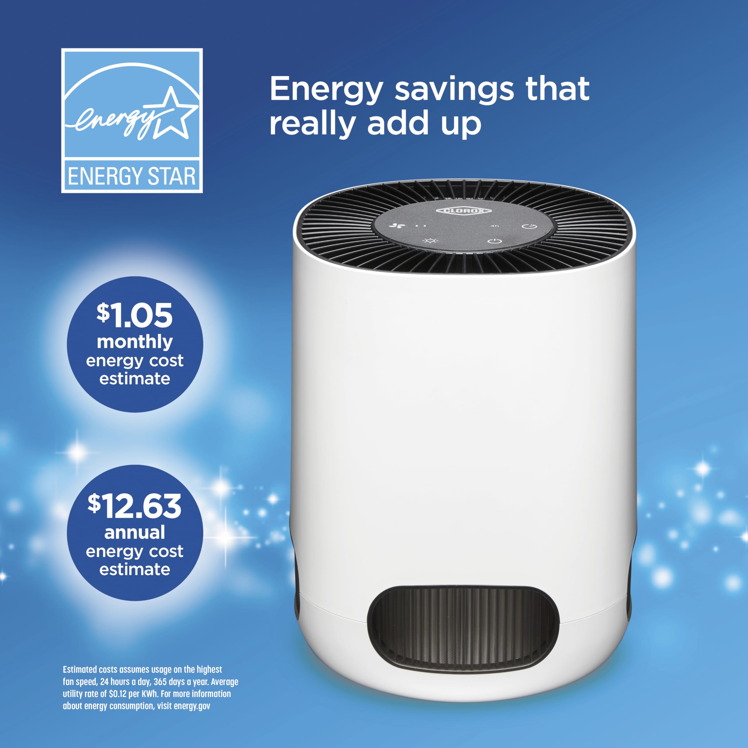 Buy now Clorox Air Purifiers for Bedroom Home, True HEPA Filter, Small Rooms Up to 200 Sq Ft, Removes 99.9% of Mold, Viruses, Wildfire Smoke, Allergens, Pet Allergies, Dust, AUTO Mode, Whisper Quiet at indiglob india