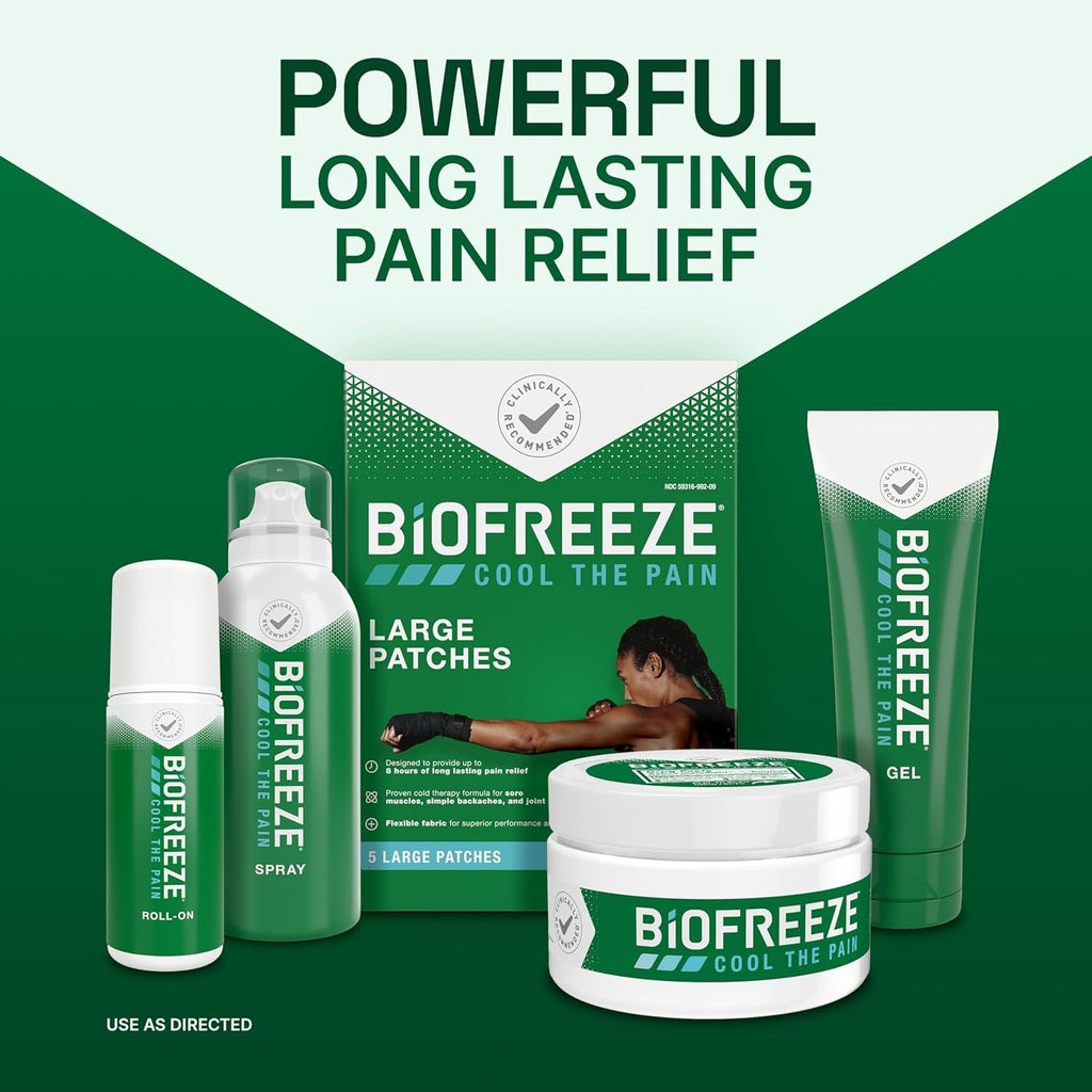 Buy now Biofreeze Pain Relief Spray, Arthritis Pain Reliever, Knee & Lower Back Pain Relief, Sore Muscle Relief, Neck Pain Relief, FSA Eligible, 2 Pack (4 FL OZ Biofreeze Menthol Spray) at indiglob india
