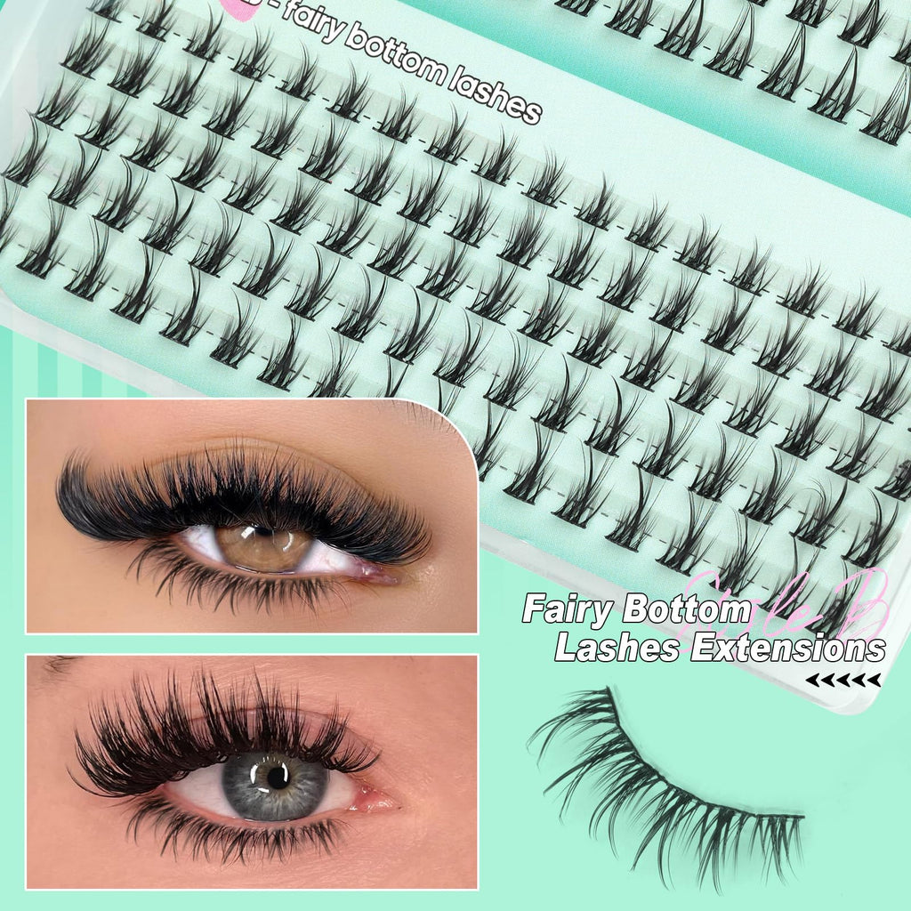 Calphdiar Bottom Lash Clusters create enchanting fairy-like eyes. 100% authentic lashes for stunning looks and comfort.