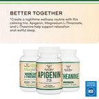 Apigenin 50mg, Chamomile Flavonoid, Daily Sleep + Relaxation, 60 Capsules | Daily Non-Habit-Forming Supplement for Calm + Restful Sleep, Hormonal Balance Support, 2-Month Supply, Third-Party Tested