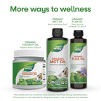 Nature's Way Organic MCT Oil, Brain and Body Fuel*, Keto & Paleo, 16 Fl Oz | Liquid Coconut MCT Oil with C8 Caprylic & C10 Capric Acids, 14 g Medium Chain Triglycerides per Serving, Non-GMO