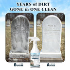 Headstone Cleaner for Graves, Effectively Removes Tough Moss & Dirt Stains