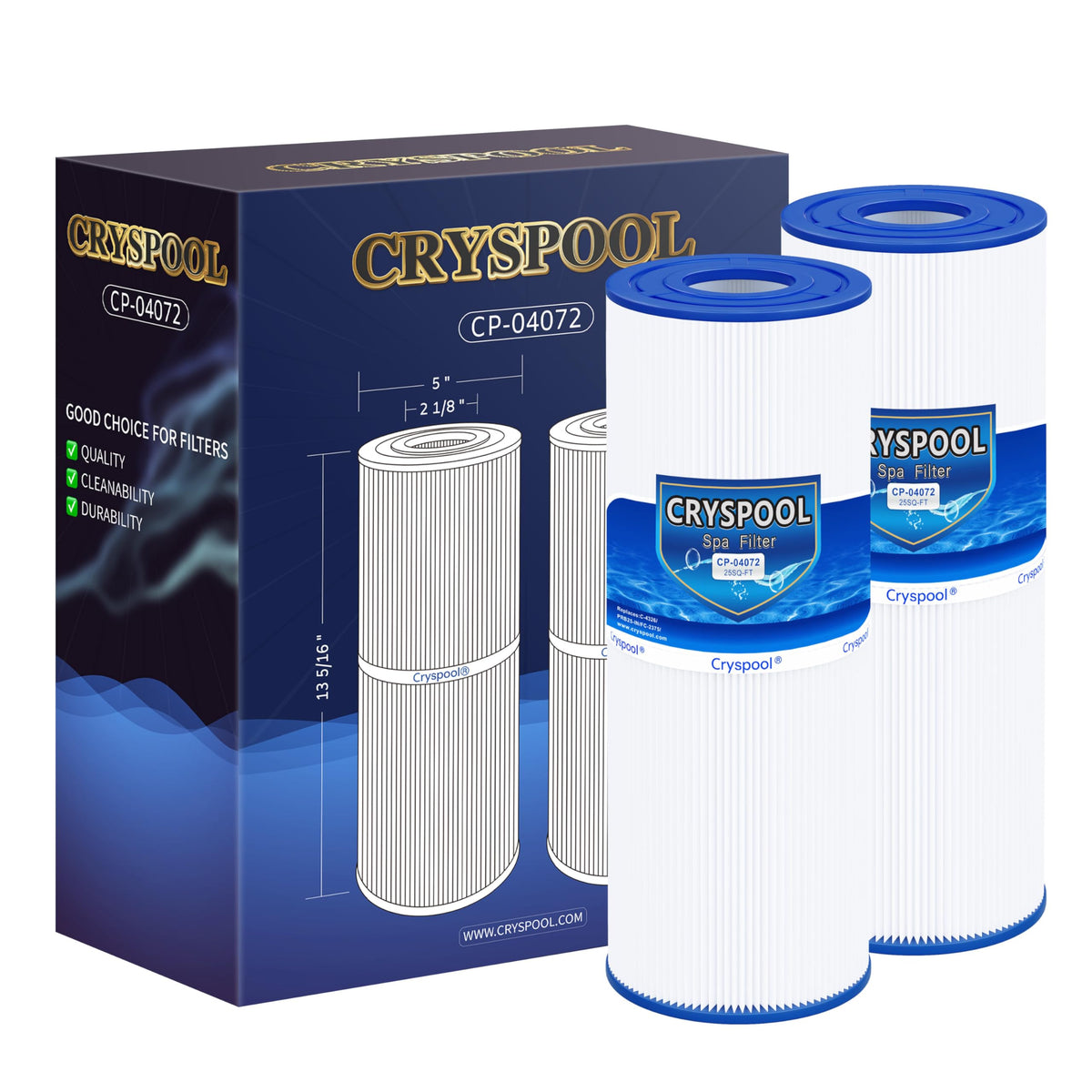 Cryspool 04072 Hot Tub Filter Replaces C-4326, PRB25-IN
