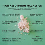 AMANDEAN Magtein Magnesium Complex: L-Threonate, Glycinate, Malate, 90ct | Magnesium L-threonate and glycinate + magnesium malate; 270mg elemental magnesium supplement; sleep, calm