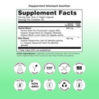 wholier Peppermint Stomach Soother, Ginger, Fennel & Spearmint, 60 Capsules