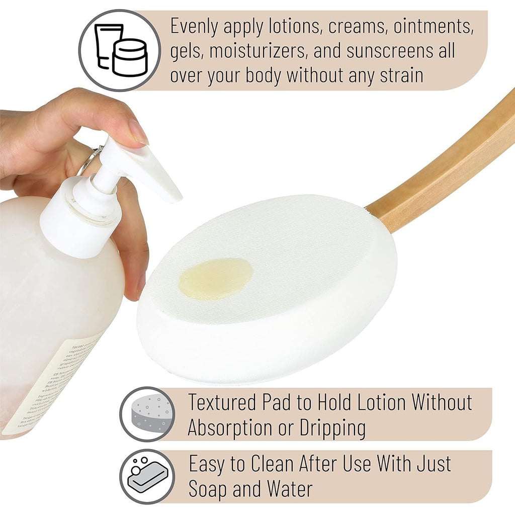 Buy now Slick- Lotion Applicator, 17 inch, Applicators for Your Back, Back Applicator Lotion, Certified Organic, Easy Reach Washable, Applicators, Self Tanner For All Skin Tone at indiglob india
