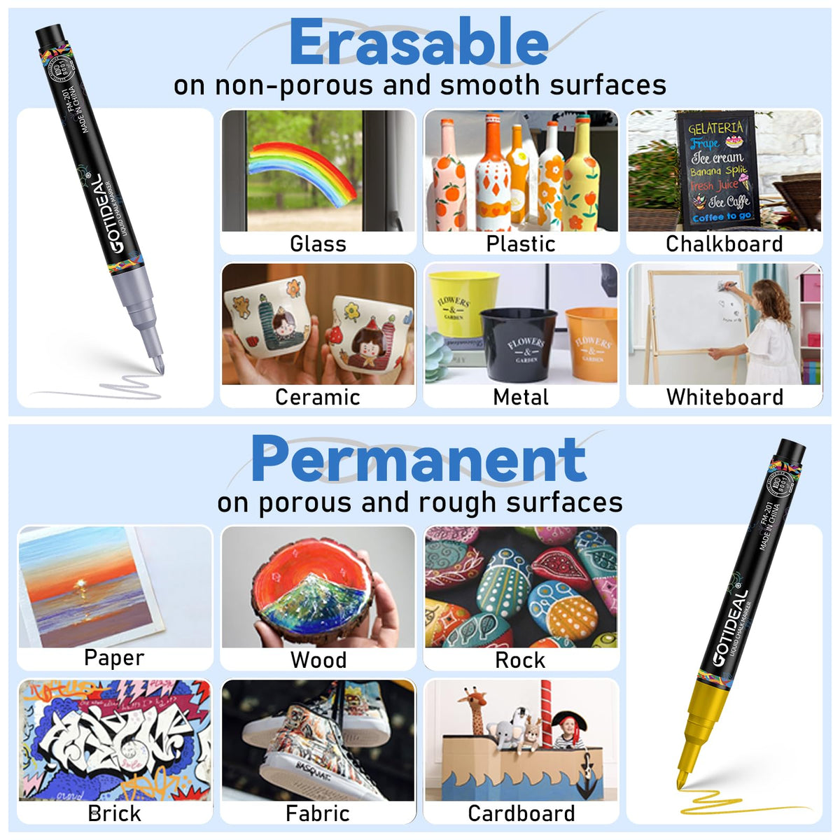 GOTIDEAL Fine Tip Liquid Chalk Markers for Blackboard, chalkboard markers