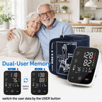 FDA-Cleared Blood Pressure Monitor, Easy One-Touch BP Machine, Wide Cuff