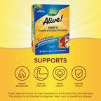 Nature's Way Alive! Men's Complete Daily Multivitamins, Supports Energy Metabolism & Muscle Function*, with B-Vitamins, Gluten Free, 50 Tablets (Packaging May Vary)