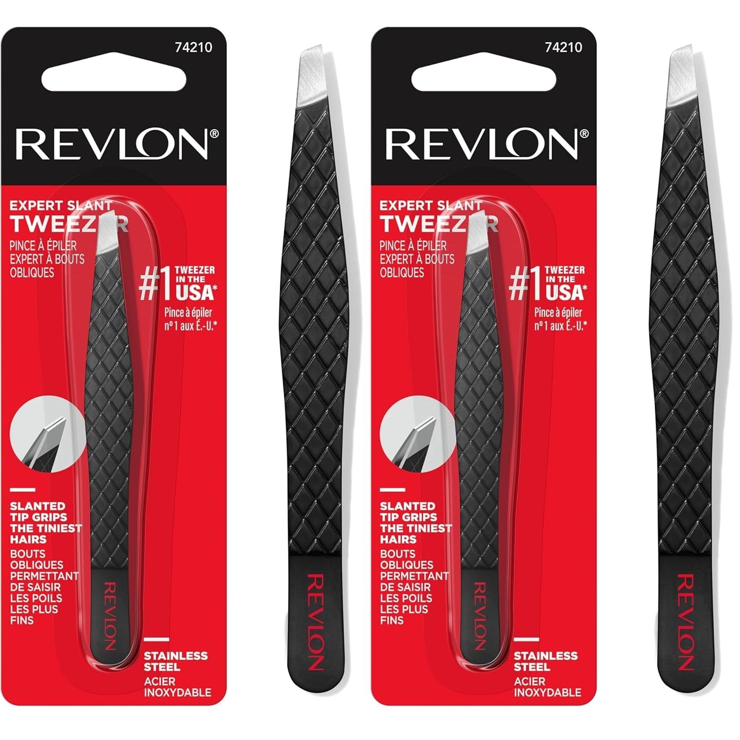 Buy now Revlon Expert Slant Tweezer, High Precision For an Easy Hair Removal, Made With Stainless Steel, 1 Count 1 Count (Pack of 2) Expert Tweezer at indiglob india